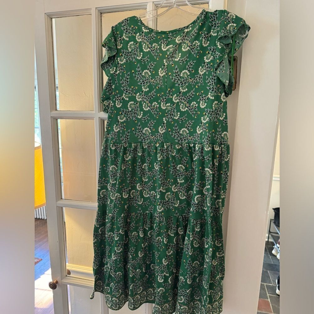 Max Studio Green Ruffled Tiered Sundress - Picture 3 of 3